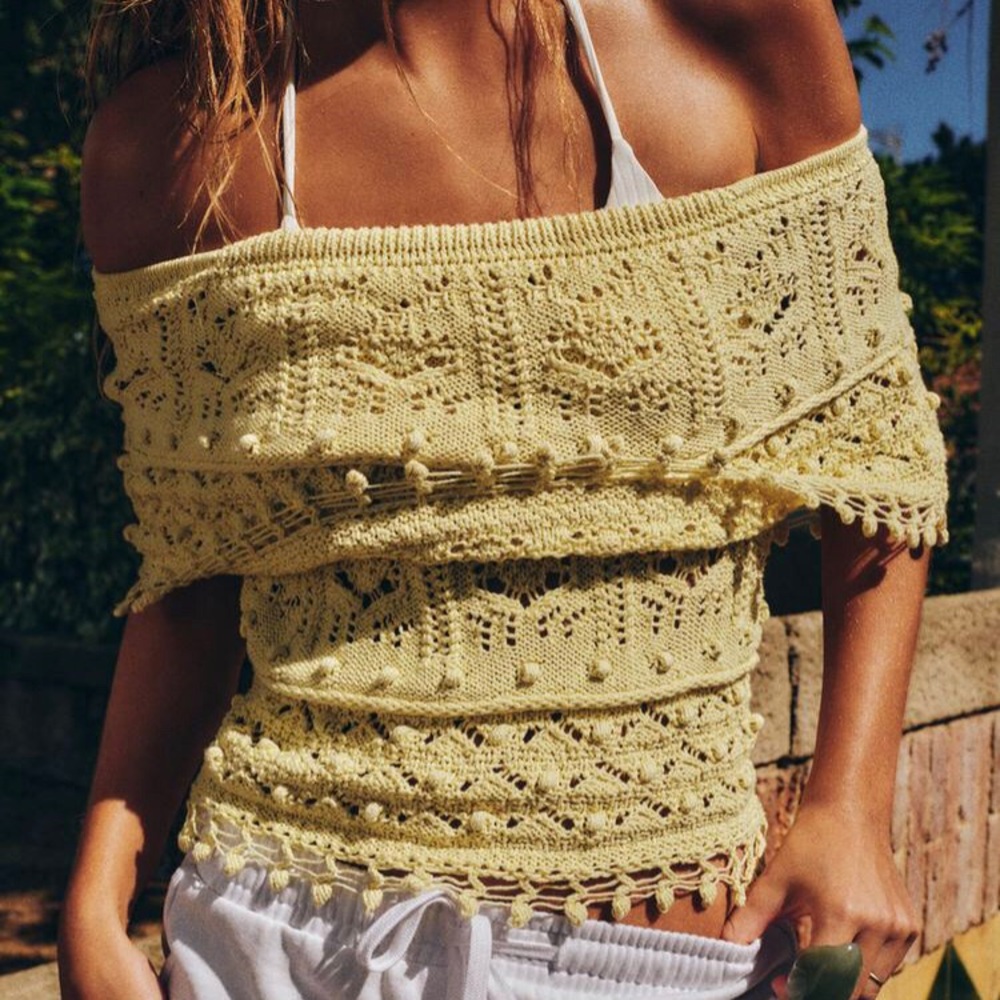 Zara Yellow Crochet Top